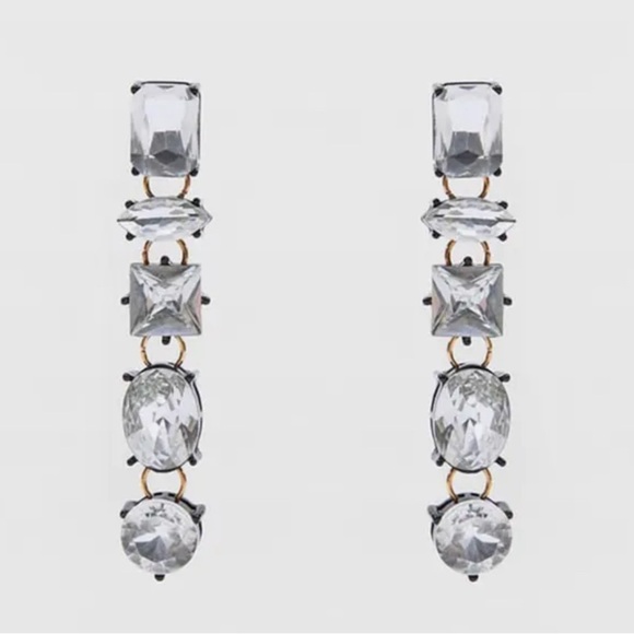 Zara Crystal Dangle Earrings - Picture 3 of 15